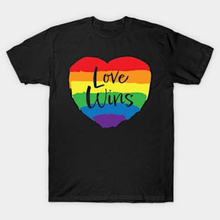 Love Wins Rainbow Heart T-Shirt